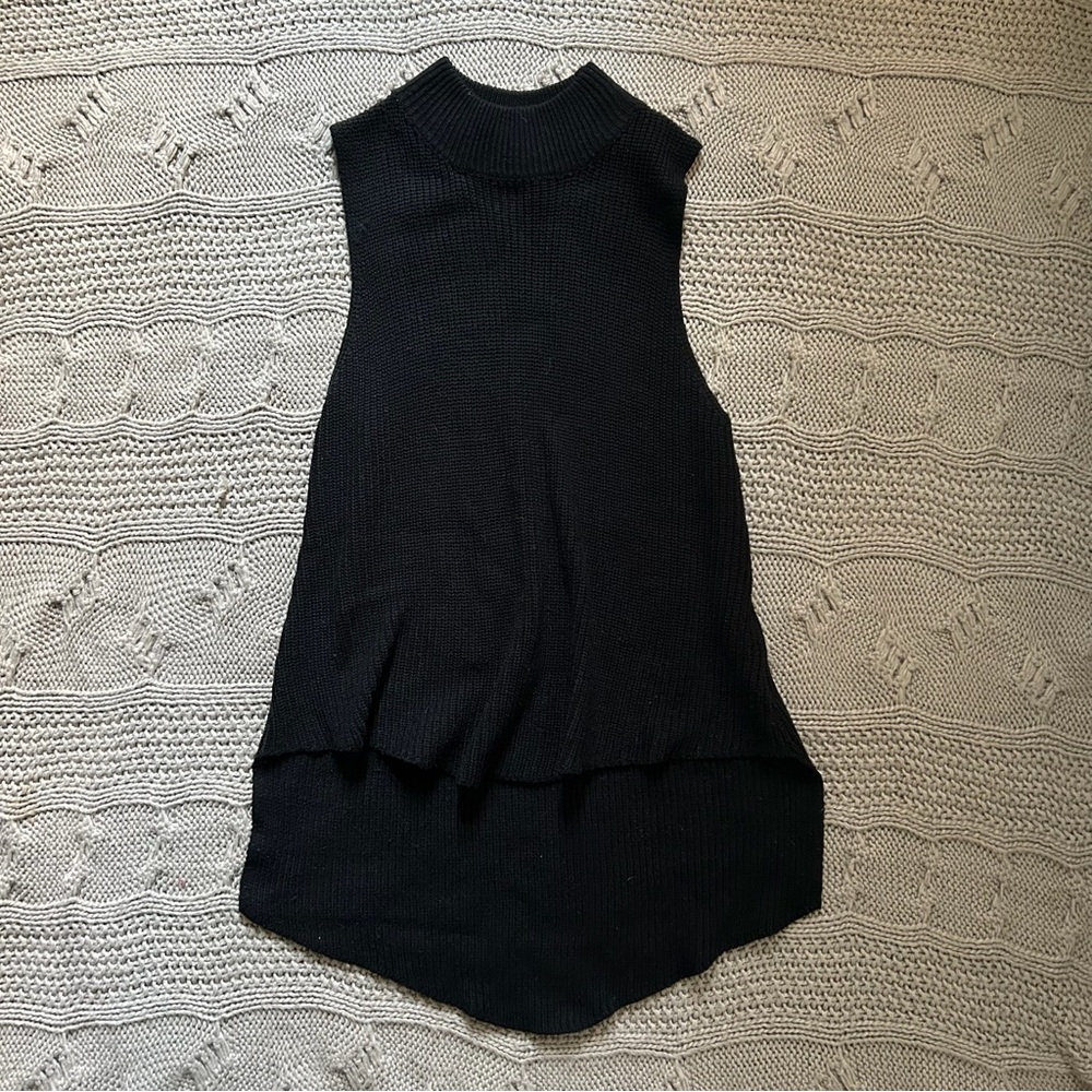 Classic Cotton Candy Black Knit Top